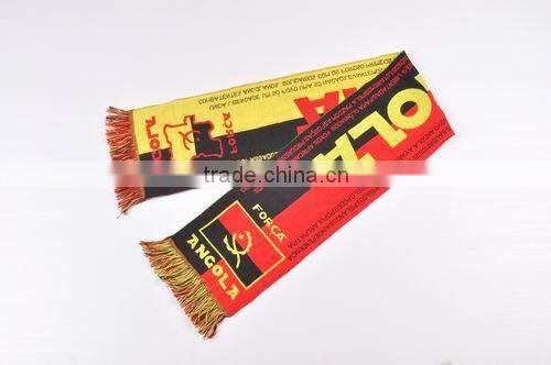 Acrylic Jacquard football fan scarf OEM welcome