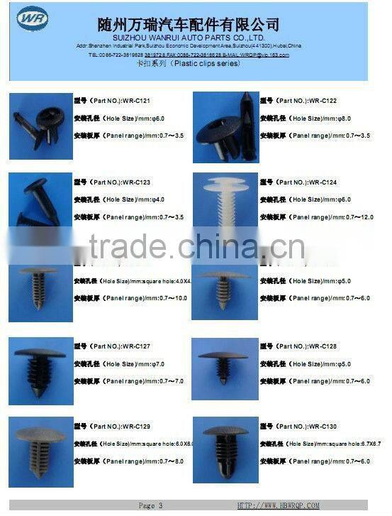 Most Popular Auto Nylon clips fasteners for car