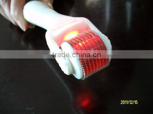 manufacturer supply LED light vibrating function replacement heads titanium micro derma roller