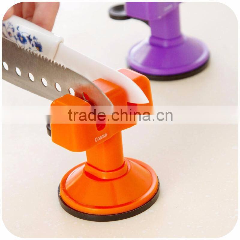 Knife Sharpener 2 Stage Manual Diamond Knife Sharpener With Suction Pad