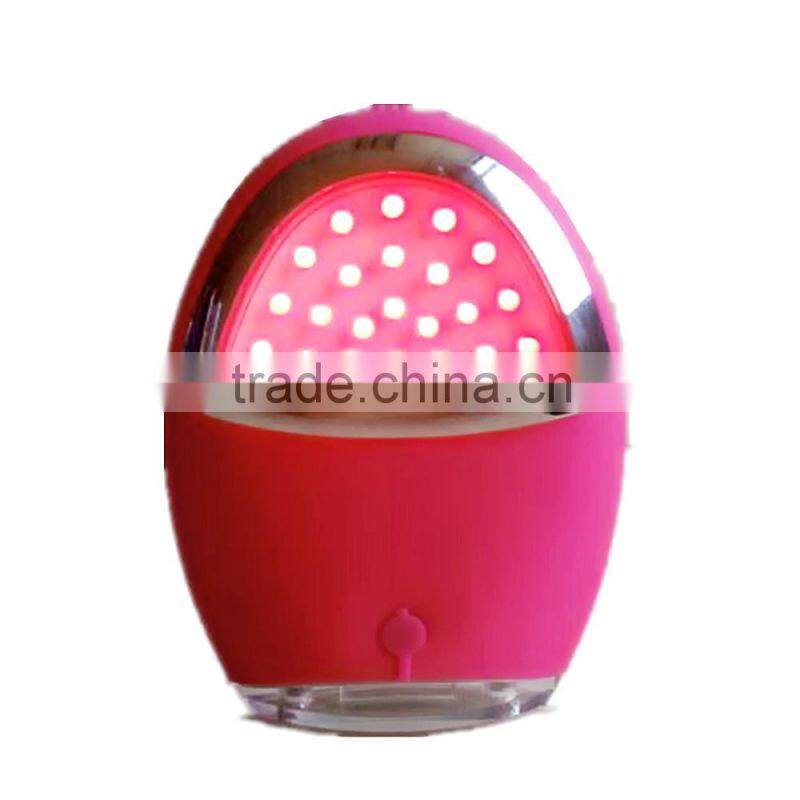 LED Light Vibration Face soft slicon Brush/Bubble-free Cleansing Gel