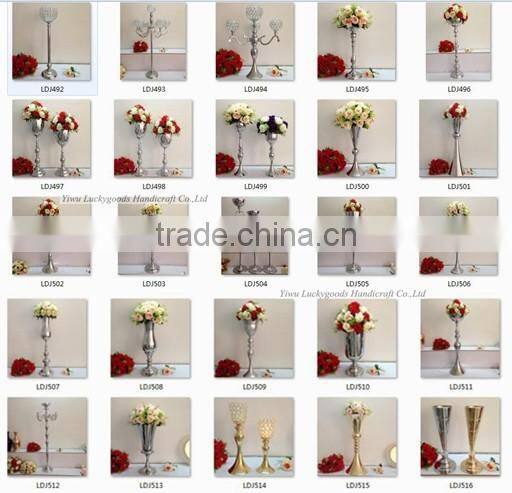 LDJ537 party decoration tall gold vase for wedding