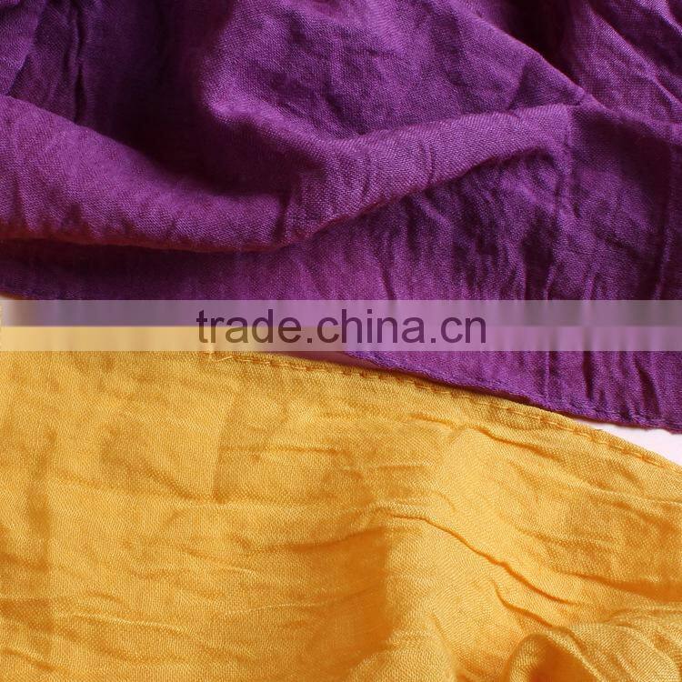 2014 Hot Women Fashion Solid Cotton Linen Scarf Long Warm Soft Silk Wrinkle Scarf Shawl Cape