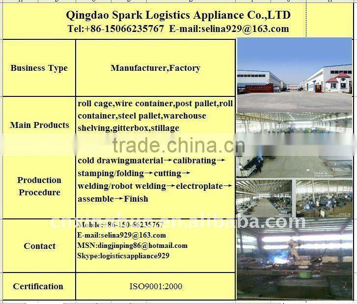 4-sides Nestable roll cage/roll pallet