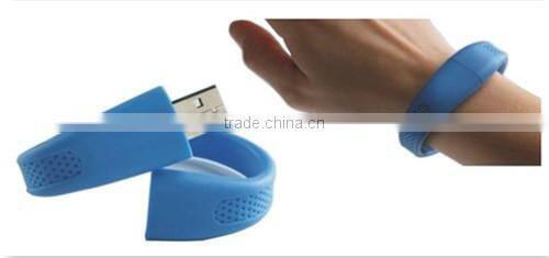 Fashionable Silicon Rubber USB Wrist Band