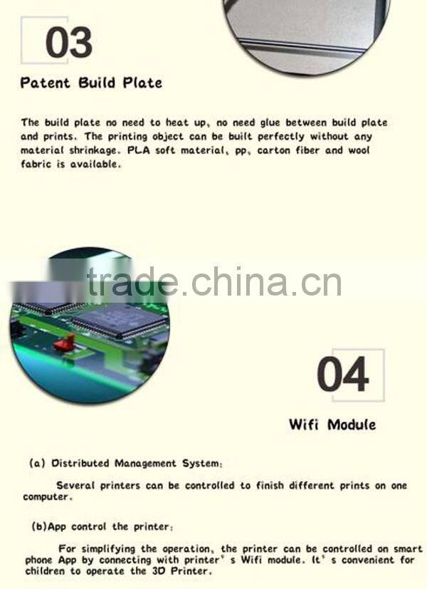 China hot selling PP PLA plastic 3D printer printing machine