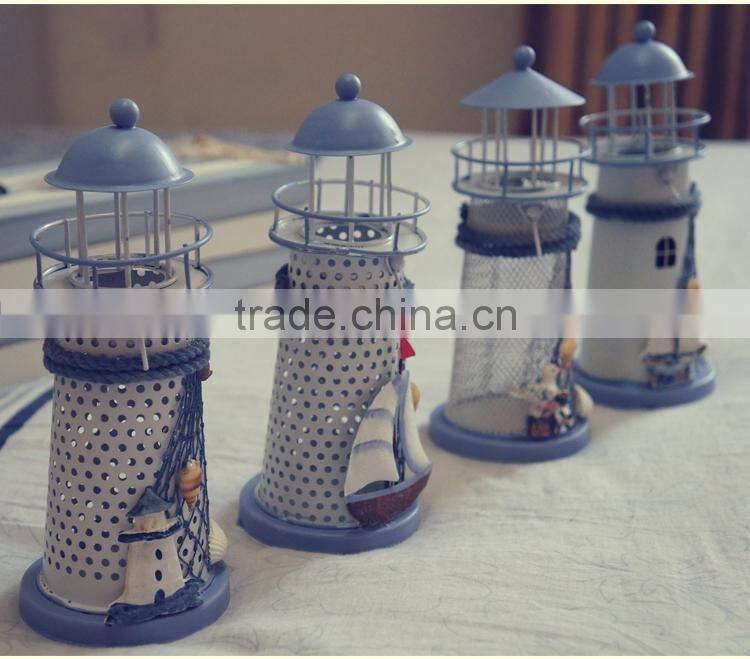 Graduated from the Mediterranean Sea beacon, wrought iron candlestick creative wedding souvenirs