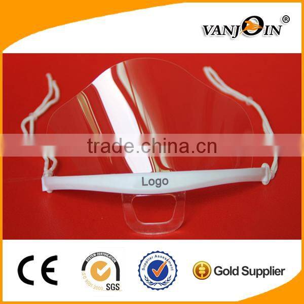 Splash Proof Air Travel Service Smile Clear Face Mask