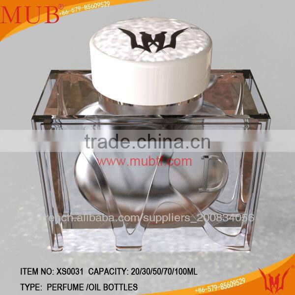 20/30ml unique shaped glass bottles,clear french square glass bottle