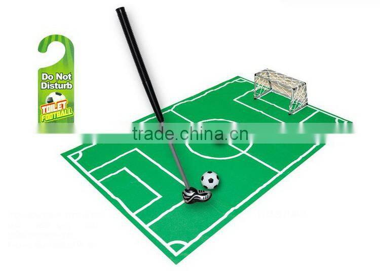High quality kids sport outdoor sport toys, Toilet Bathroom Mini Football Mat Set Game Potty Putter Novelty Sitting WC Pan Footb