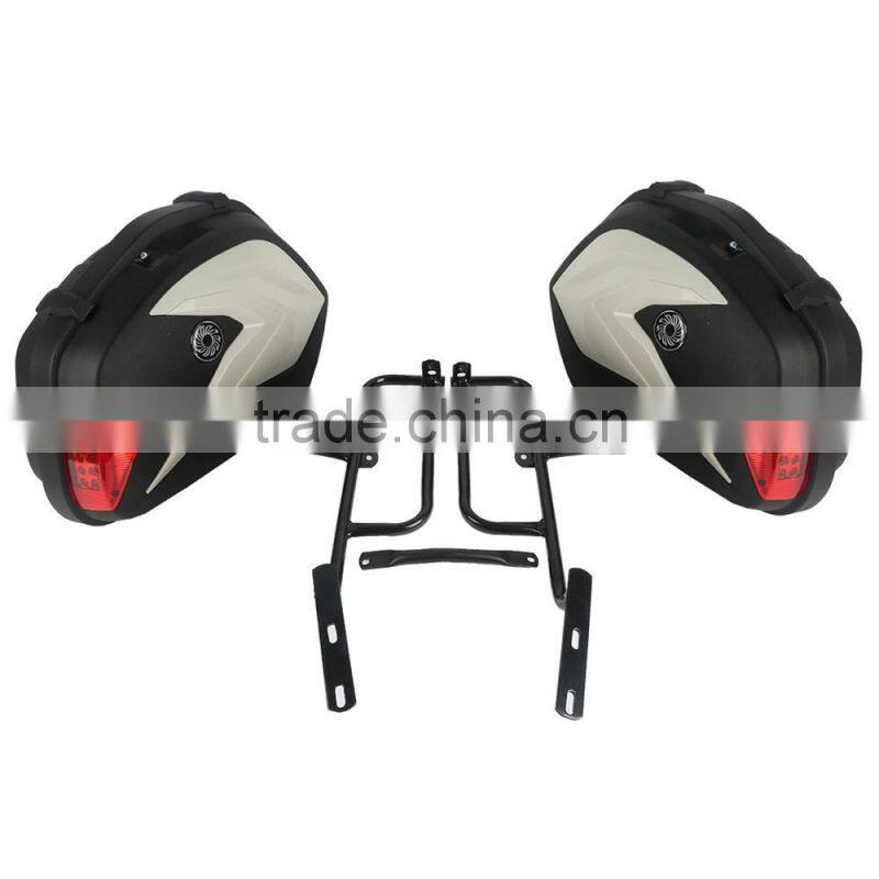 Saddle Bags Trunk Luggage w/ Lights Mount Bracket For KTM 125 200 DUKE 2012-2015