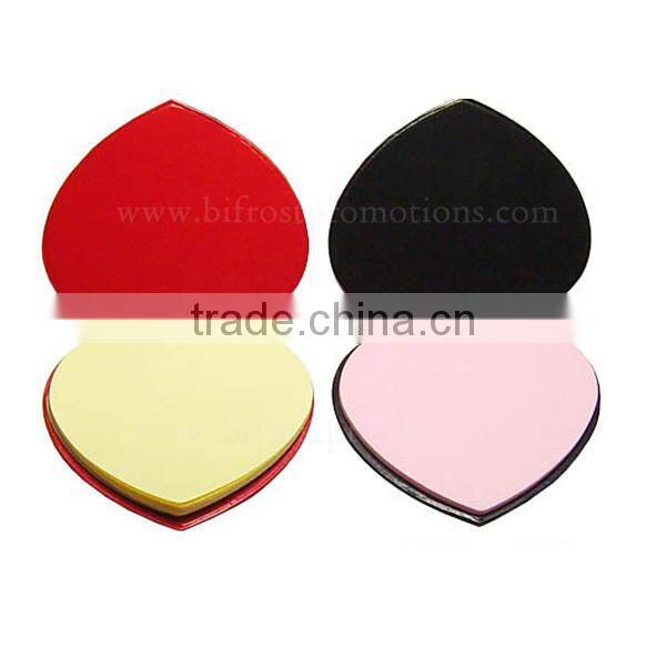 Promotion PU Cover Heart Shaped Funny Memo Sticky Note Pad