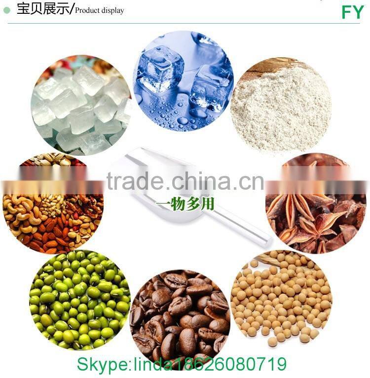 Stainless steel ice scoop with holes