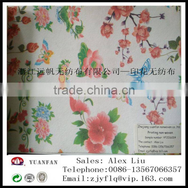 Printing Coloured Non-woven fabric used for Flowers packaging