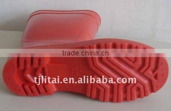 PVC Outsole Material and Unisex Gender PVC Rain Boots