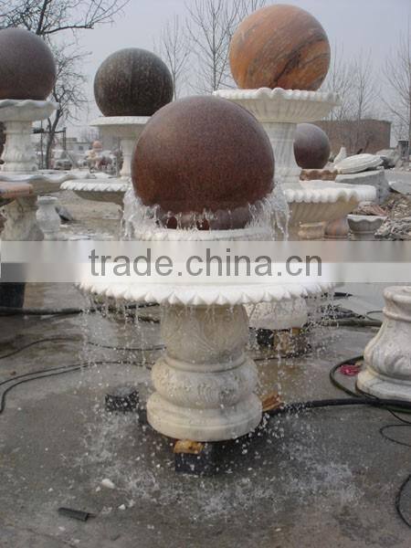Outdoor rolling marble ball water fountain for sale