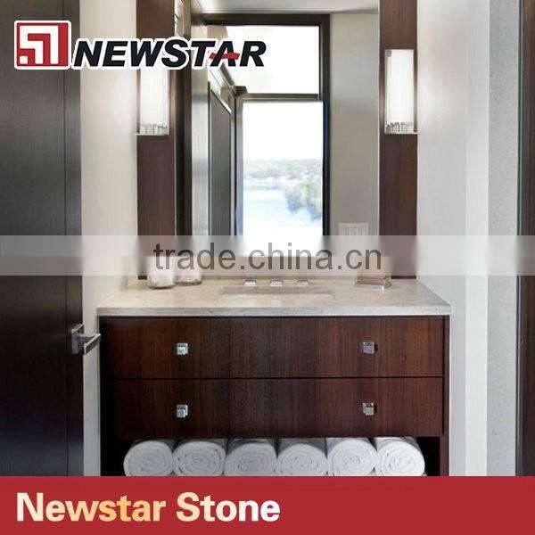 Newstar prefab hotel project bathroom quartz countertop