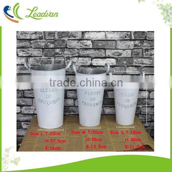 Modern large tall metal floor decorative metal flower antique vase white OEM