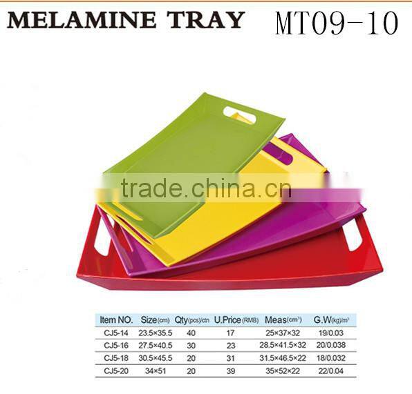 Serving Tray Sets, Square Melamine Handle Tray