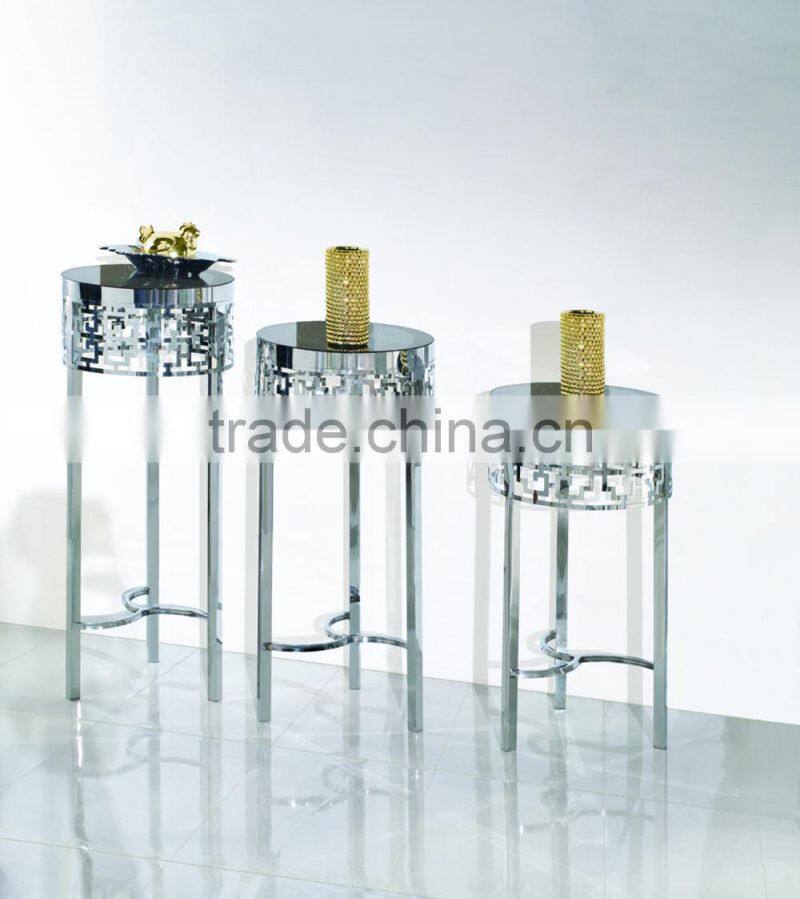 Y08 Wedding Decoration Tempered Glass Metal Flower Vase Stand
