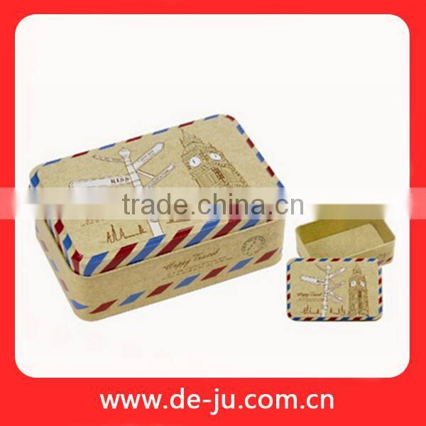 Cylinder With Inner Cap Sealing White Tin Box For Tea