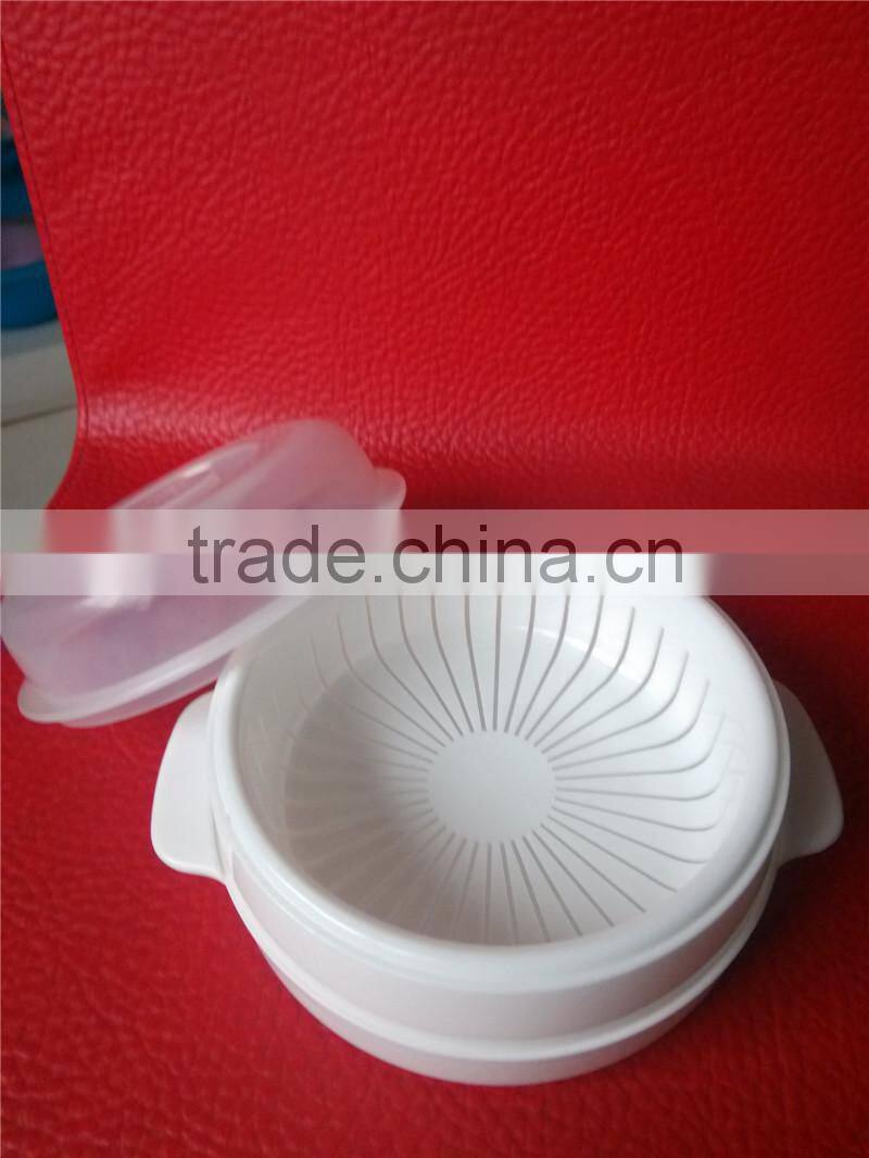 Microwave safe steam cooker round shape