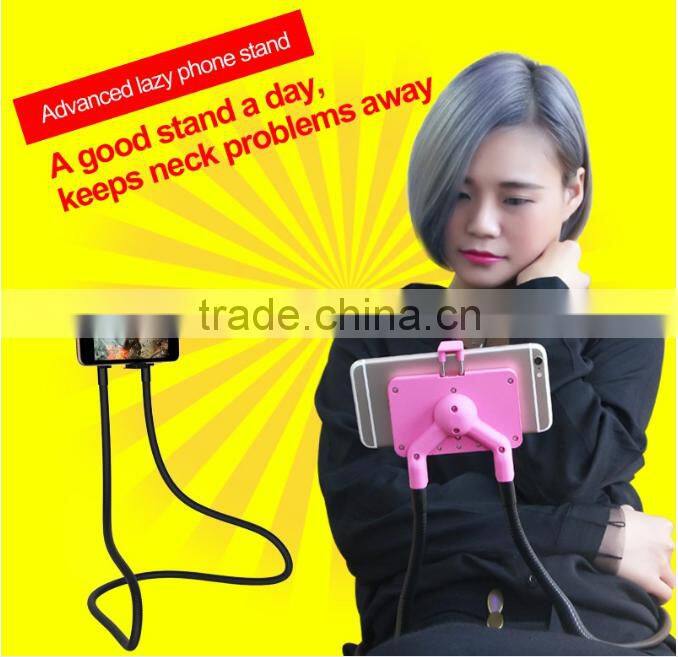 2017 New Creative Neck Wearable Phone Holder For Personal Leisure/Driving Use , Universal Adjustable Mobile Phone Stand Holder