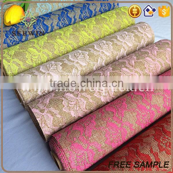 Awards Banquet table runner polyester jute fabric