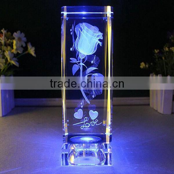 Lucky 3d rose flower wedding favors crystal wedding souvenirs