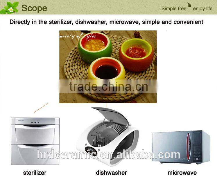 Pastoral style ceramic sauce saucer , tableware flavored sauce dish , jam dish