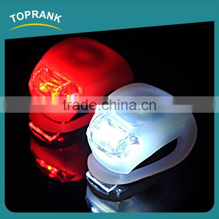 Promotional colorful front rear waterproof led decorative silicone bike light