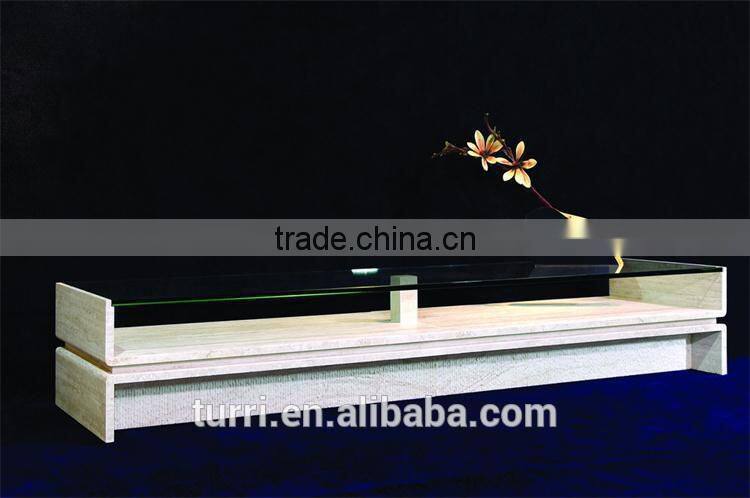 Lastest Fancy Design Natural Travertine Long TV stand