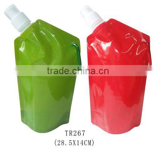 Foldable SoftBottle with Closure Cap and Hook For travel