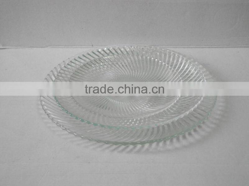dinnerware diamond transparent glass dishes with stripe