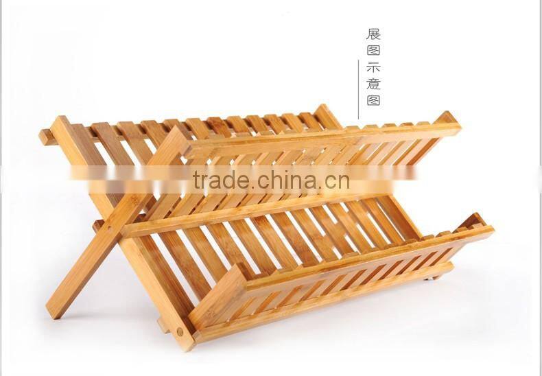 2015 Hot sell nature wood kitchen dish rack,dish holder