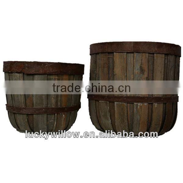 wholesale antique wooden flowerpot