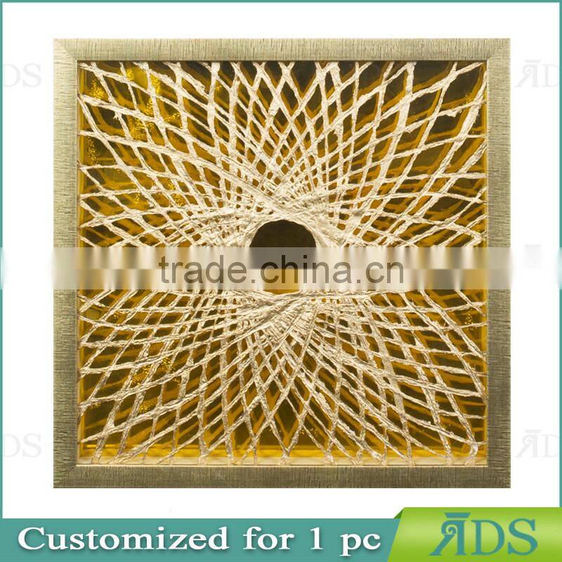 Framed handmade paper pulp shadow box for wall art