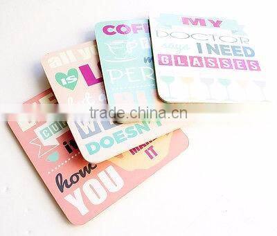 Lacquered coasters for kitchen, restaurants, hotels