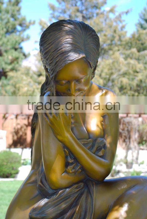 bronze foundry metal craft folk art nude woman bronze sculpture