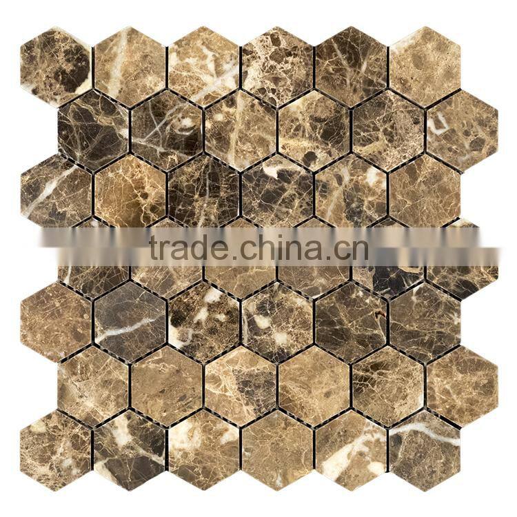 MM-CV231 Best selling home decoration natural stone hexagonal marble mosaics