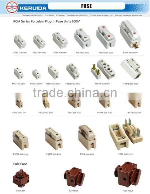 RCIA Series Porcelain/Ceramic Plug-in Fuse F577 200A/415V