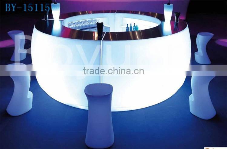 Modern lighting night club round led bar counter table