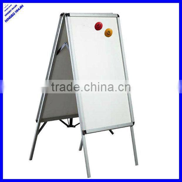 High quality mobile magnetic white board with wheels legs whiteboard stand