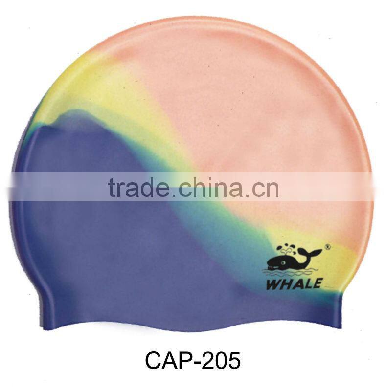 Embosses swim cap,Multi color design swimming cap(CAP-200)
