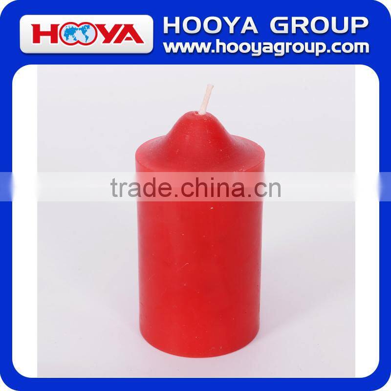 60*120 mm white/red pillar candle