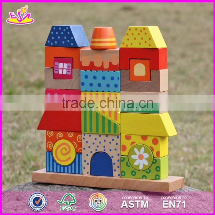 2017 New products educational toys children wooden stacking blocks W13D140