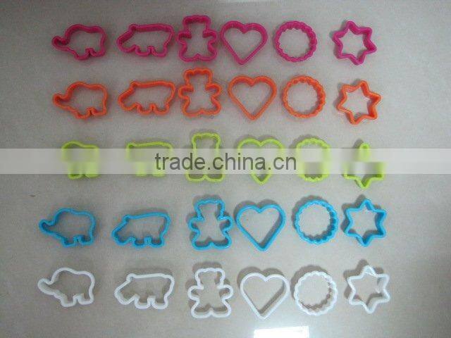 6 pcs plastic cookie cutter CK-C061