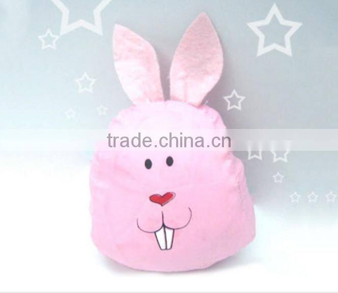 Pink Cute Rabbit shape polyester folding grocery shopping bag