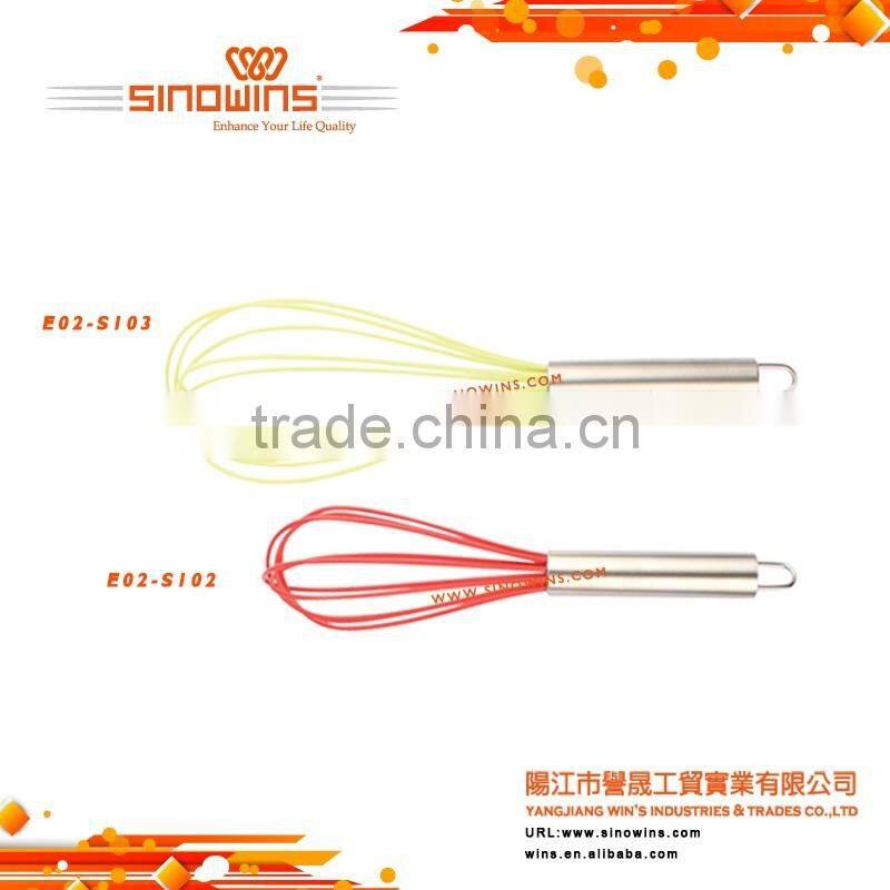 Food Grade Stainless steel Kitchen tools hand rotating egg whisk