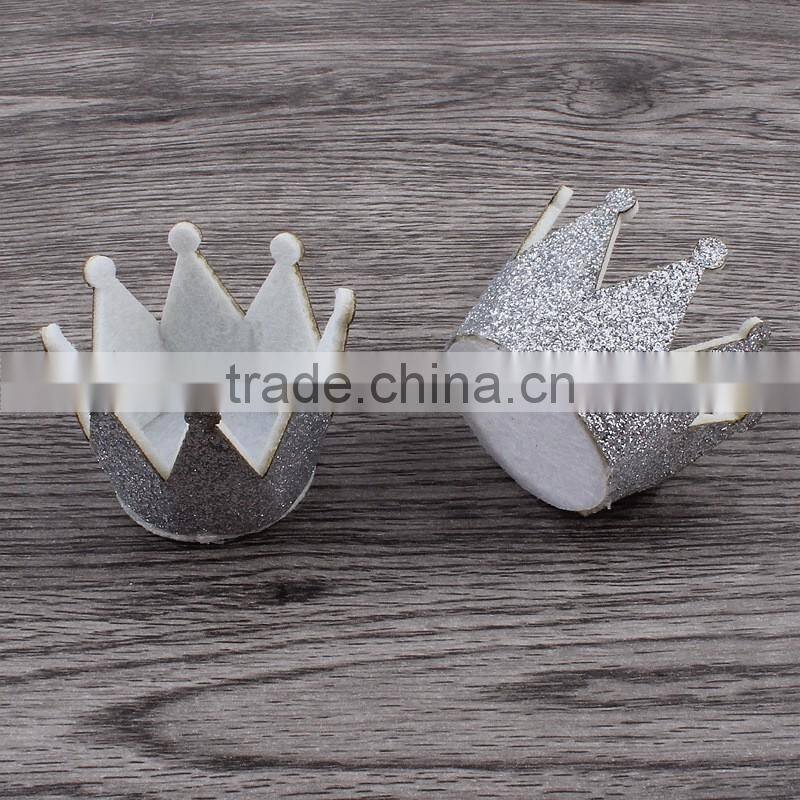 fabric lace flower crown with glitter clip for kids hair accessories